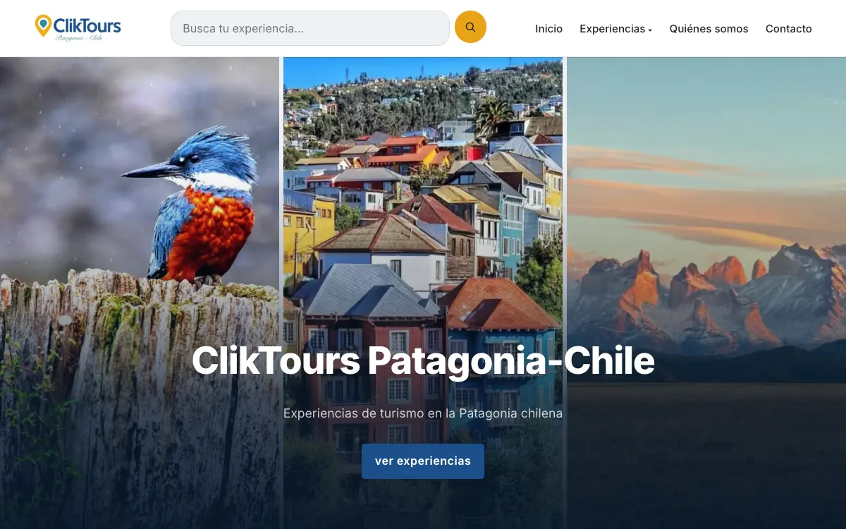 Sitio web de ClikTours Patagonia