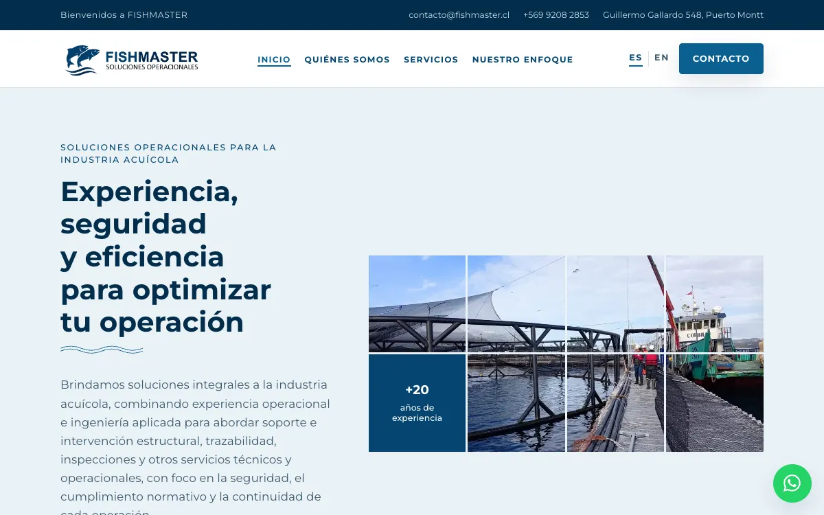 Sitio web de Fishmaster