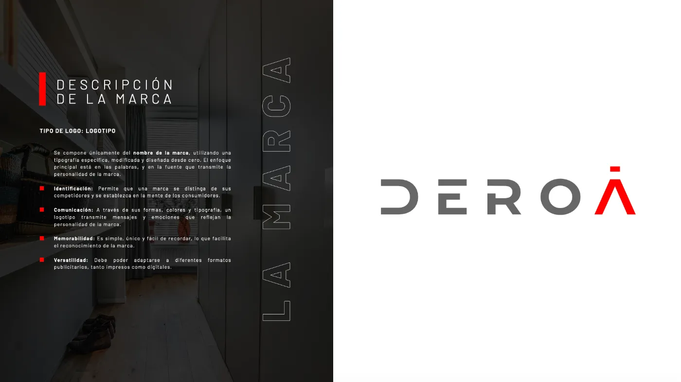 DeRoá Manual de Marca - Descripción de Marca