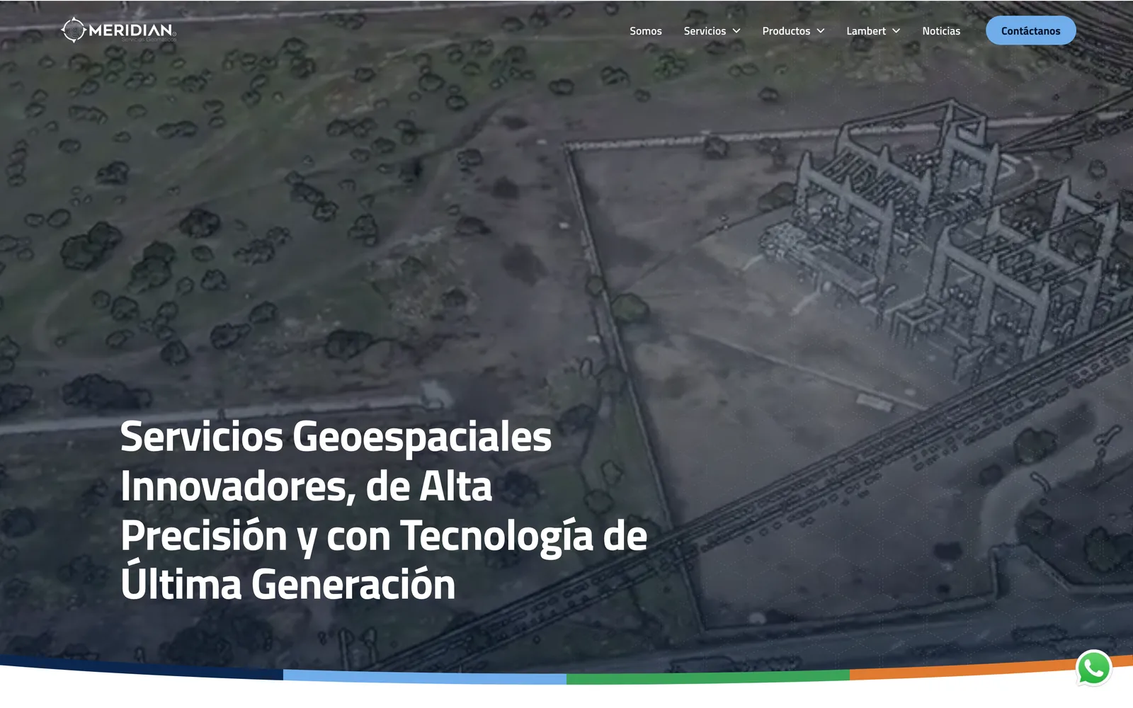 Sitio web de Meridian Servicios Geomáticos